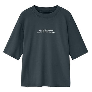 Camisetas Casuales de Lona Transpirable y Ecológica para Mujer con Estampado Digital, Spandex y Poliéster, Camiseta de Hombros Caídos para Mujer - Product Image 4