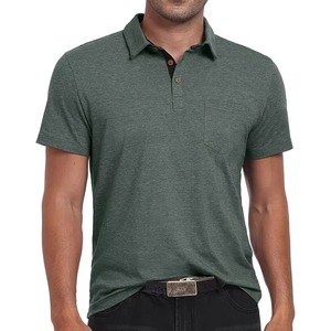 Chemises polo décontractées pour hommes, nouvelle collection, design tendance, logo personnalisé, couleur unie, respirantes, pour hommes - Product Image 1