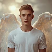 T-shirt décontracté pour homme en coton tricoté 100% style Angelic, coupe classique, personnalisation OEM/ODM, respirant, anti-boulochage, anti-plis