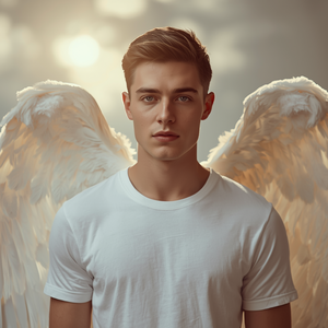 Camiseta Estilo Angelical de Algodón con Estampado Gráfico, Informal, Etérea, con Personalización OEM ODM - Product Image 3