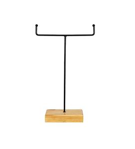 Elegant T Bar Jewelry Organizer Stand With Anti Slip Base Necklace <b>Bracelet</b> Holder Compact Display For Clutter Free Vanity Setup - Product Image 5