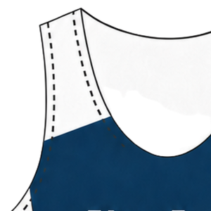 Maillot de compétition de rowing bleu marine et rouge pour homme, sans manches, uniforme de performance, singlet de course, personnalisable, vente en gros pour équipes sportives - Product Image 4