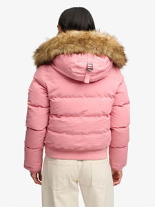 Chaqueta de invierno acolchada personalizada para mujer, ropa informal premium para exteriores, a prueba de viento, con cierre de cremallera y bolsillos laterales. - Product Image 2