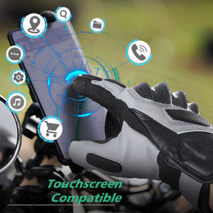 ถุงมือมอเตอร์ไซค์หนังคุณภาพสูง ป้องกันนิ้วเต็มรูปแบบ สำหรับผู้ชายและผู้หญิง ระบายอากาศได้ดี สวมใส่สบาย ใช้งานง่าย - Product Image 4