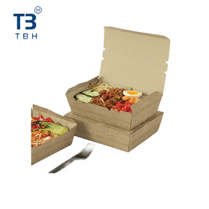 Boîte à lunch en papier kraft de qualité supérieure, fournisseur Malaisie, 600ml 900ml, conteneur rectangulaire pour stand alimentaire, café, événement, fête - Product Image 3
