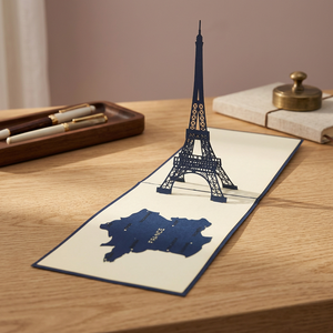 Carte pop-up 3D Tour Eiffel tendance du moment, cadeaux artisanaux du Projet du Siècle, meilleur choix, papier découpé au laser, produit phare Viet-craft BD013 - Product Image 4