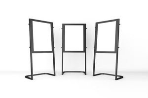 กรอบโชว์สำเร็จรูปสีดำเงาหรูหรา แข็งแรงทนทาน สำหรับตั้งโต๊ะ ใช้ในโชว์รูมและร้านค้าปลีก - Product Image 2