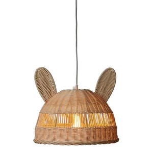 Lámpara colgante de ratán con orejas de conejo, para decoración de techo en el hogar, hotel, resort, dormitorio infantil o guardería. - Product Image 2