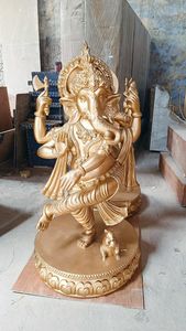 Beautiful <b>Pink</b> and Golden Ganesha ji with <b>Frame</b> for Decor Shobha Jain Impex Indian Ganesha Statues From Delhi - Product Image 5