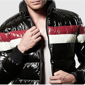 Best Selling Premium Polyester Nylon Fabric Made Men's Puffer <b>Padded</b> Jacket <b>Hip</b> Hop Party Wear Clothes Stand Collar Jackets - Product Image 4