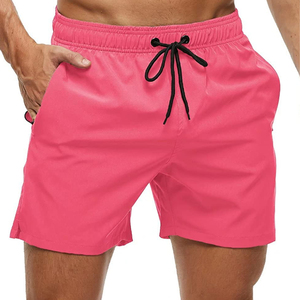 Pantalones Cortos de Playa Personalizados con Logotipo para Hombre, de Secado Rápido, Impermeables, Sólidos, con Estampado Personalizado, Cintura Elástica Informal - Product Image 1