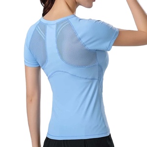 Camiseta deportiva para mujer, delgada y fina, de secado rápido, de manga corta, para gimnasio, correr, libro de verano, ropa de Yoga, ropa de entrenamiento, Tops. - Product Image 2