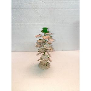 En gros, Porte-bougie en métal rose en forme de pomme de pin, style nordique, en fer, motif floral, pour bougies coniques, ornement de table de Noël, décoration artistique en forme d'arbre fleuri - Product Image 5