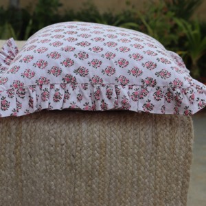 Housses de coussin à volants imprimées à motifs floraux style ferme, avec fermeture éclair dissimulée, pour coussins bohèmes ou décoratifs d'extérieur - Product Image 6