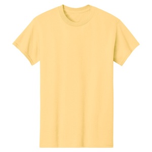 Camiseta Oversize de Cuello Alto para Hombre, 100% Algodón Ecológico, Colores Personalizados 2025, Amarillo Haze, Hombros Caídos, Bordada, Anti-Pilling - Product Image 1