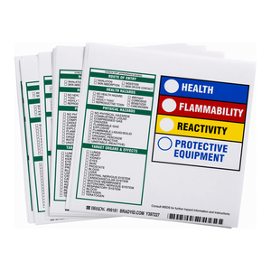 Étiquettes de réactivité autocollantes Brady HMIG 6x6 pouces – Communication durable sur la sécurité chimique - Product Image 3