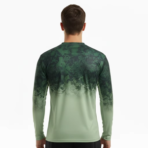 Camiseta de Manga Larga Personalizada, Poliéster y Elastano, Transpirable, de Secado Rápido, Diseño Degradado, Proveedor Mayorista OEM ODM - Product Image 5