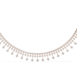 สร้อยคอเพชรทรงหยดน้ำเคลือบทองคำ 14K คุณภาพเยี่ยม ได้รับการรับรองจาก IGI ประดับเพชรแล็บสร้างสรรค์ ดีไซน์หรูหราสง่างามสำหรับเจ้าสาวและสุภาพสตรี - Product Image 3