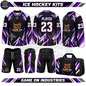 Vêtements de sport professionnels de haute qualité pour équipes sportives, maillot de hockey sur glace personnalisé avec logo et pantalon de protection, kit complet, fournisseur en gros - Product Image 5