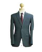 Erkek Slim Fit V Yaka Özel Dikim İş Elbisesi Tek Düğmeli Pileli 2 Parça Kruvaze Düğmeli Büyük Beden %100 Yün
