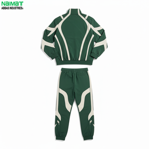Ensemble de survêtement sportif pour homme NAIMAT, couleur personnalisée, motif géométrique, 100% coton respirant, pour l'été et l'automne - Product Image 3