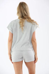 Conjunto de 2 Piezas Casual para Mujer, Personalizado, Corto, Sólido, 100% Algodón, Antiestático, Transpirable, Impermeable, Cómodo, Conjuntos de Verano a la Moda - Product Image 4