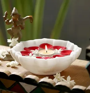 Bol de table en marbre de qualité supérieure, artisanat traditionnel, vaisselle hôtelière, style de table sophistiqué - Product Image 5