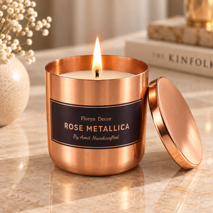 BuildtoSuit Handmade Organic Environment-Friendly Modern Style Metallic Jar Candle <b>Soy</b> <b>Wax</b> Fresh Scent Decorative 300g 7x8.5cm - Product Image 1