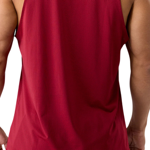 Camiseta Deportiva sin Mangas para Hombre, Color Rojo, Transpirable, Ajustada, para Entrenamiento, Fitness, Deportes, OEM, al por Mayor - Product Image 6