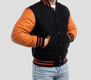 Premium Wool & <b>Leather</b> College Baseball <b>Jacket</b> for <b>Men</b> Classic Varsity Style - Product Image 1