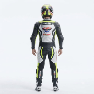 Combinaison de course premium Ramaha pour homme, 1 pièce, en cuir de vache véritable/cuir de kangourou, style MotoCP, combinaison de course sur circuit, niveau de protection 2 - Product Image 2