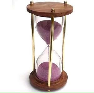 Hourglass Sand Timer Antique Stand <b>Clock</b> Antique Sand Watch Glass for Decoration <b>Large</b> European Metal Sand Glass Timer - Product Image 3