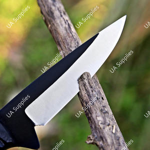 Cuchillo de caza y camping EDC de hoja fija de acero inoxidable de grado industrial con punta caída, mango de madera Pakka esculpida de 8 pulgadas - Product Image 5