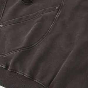 Sweat-shirt à capuche oversize pour homme, 100% coton molletonné, pull-over, couleur unie, respirant, écologique, ODM - Product Image 3
