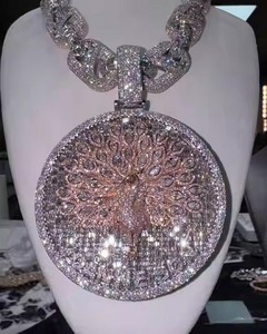 Rose Gold Plated Unisex Pendant Diamond Inspired Hip Hop Charm Jewelry for Fashion Forward Styling - Product Image 4