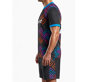 Maillot de football personnalisé Sprint à motif géométrique, unisexe, sans manches, anti-transpiration, anti-rétrécissement, coupe athlétique, toutes saisons, uniforme 100% - Product Image 4