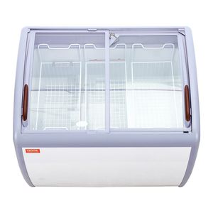 Congelatore Espositore Mobile per Gelato da 9,3 Cu.ft con Vetrina Superiore in Vetro per Ristoranti - Frigorifero Commerciale per Gelati - Product Image 1