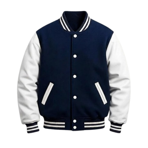 Veste universitaire rouge pour homme, couleur unie, fermeture à boutons, style preppy, polyester et coton, vêtement d'automne, coupe classique - Product Image 3