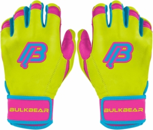 Gants de baseball et de softball en cuir de haute qualité, personnalisables, professionnels, ambidextres, respirants, légers, avec protection du poignet Bulkbear - Product Image 1