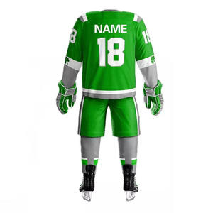 Uniforme de hockey sur glace imprimé au design très populaire, meilleure qualité, nouvelle arrivée, personnalisable pour adultes, 100% polyester, faible MOQ - Product Image 3