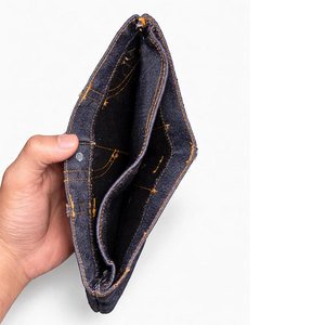 Mini Denim Coin Purse <b>Wallet</b> Portable <b>Card</b> Holder Compact Cash Storage Accessory <b>For</b> Women and <b>Men</b> Jeans <b>Wallet</b> - Product Image 6