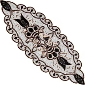 Chemin de table élégant en perles de rocaille pour la décoration de table à manger, idéal pour la maison et les cadeaux artisanaux - Product Image 1