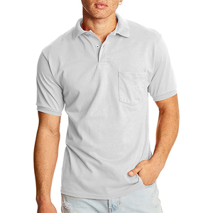 Polo de manga corta para hombre con bolsillo, estampado personalizado, talla grande, transpirable, cuello vuelto, informal de negocios - Product Image 3