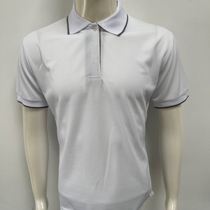 เสื้อโปโลผู้ชายแบบเรียบสีพื้น โพลีเอสเตอร์ แขนสั้น น้ำหนักเบา สวมใส่สบาย - Product Image 3