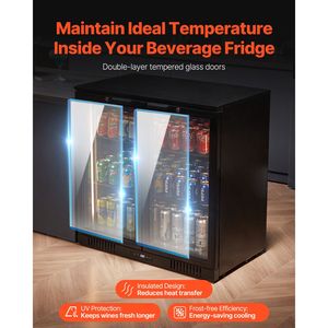 Frigorifero per Bevande con Capacità di 246 Lattine, Controllo Digitale della Temperatura, Porte in Vetro - Elettrico - Product Image 5