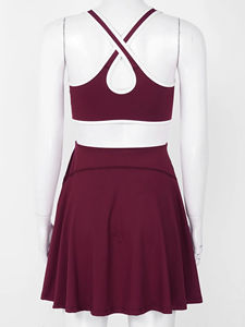 Vestido de Tenis para Mujer, Sin Tirantes, con Shorts Plisados, para Bádminton, Gimnasio, Deporte, Ropa Deportiva, Sin Mangas, 100% Poliéster, UPF 50, 2024 - Product Image 4