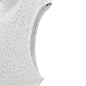 Camiseta sin mangas de punto texturizado con letras para hombre, chaleco informal de verano con cuello en V, suave, cómoda, ligera, a la moda, estilo urbano - Product Image 5