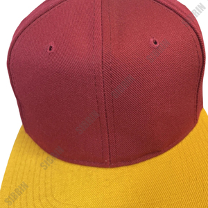 หมวกแก๊ป SIBRIN แบบสั่งทำได้ 6 แผง ทรง Snapback สีแดงเลือดหมู-เหลือง ปีกแบน ผ้าทวิลล์ สไตล์ลำลอง หมวกเบสบอล ปีกแบน ปรับสายได้ เหมาะสำหรับกิจกรรมกลางแจ้ง - Product Image 4