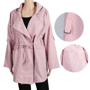 Gabardina Ligera con Capucha y Frente Abierto para Mujer, Modelo D0100HA8M9Y - Product Image 5