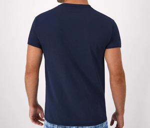T-shirt à manches courtes bleu marine pour homme, coupe classique, design décontracté avec poche - Product Image 4